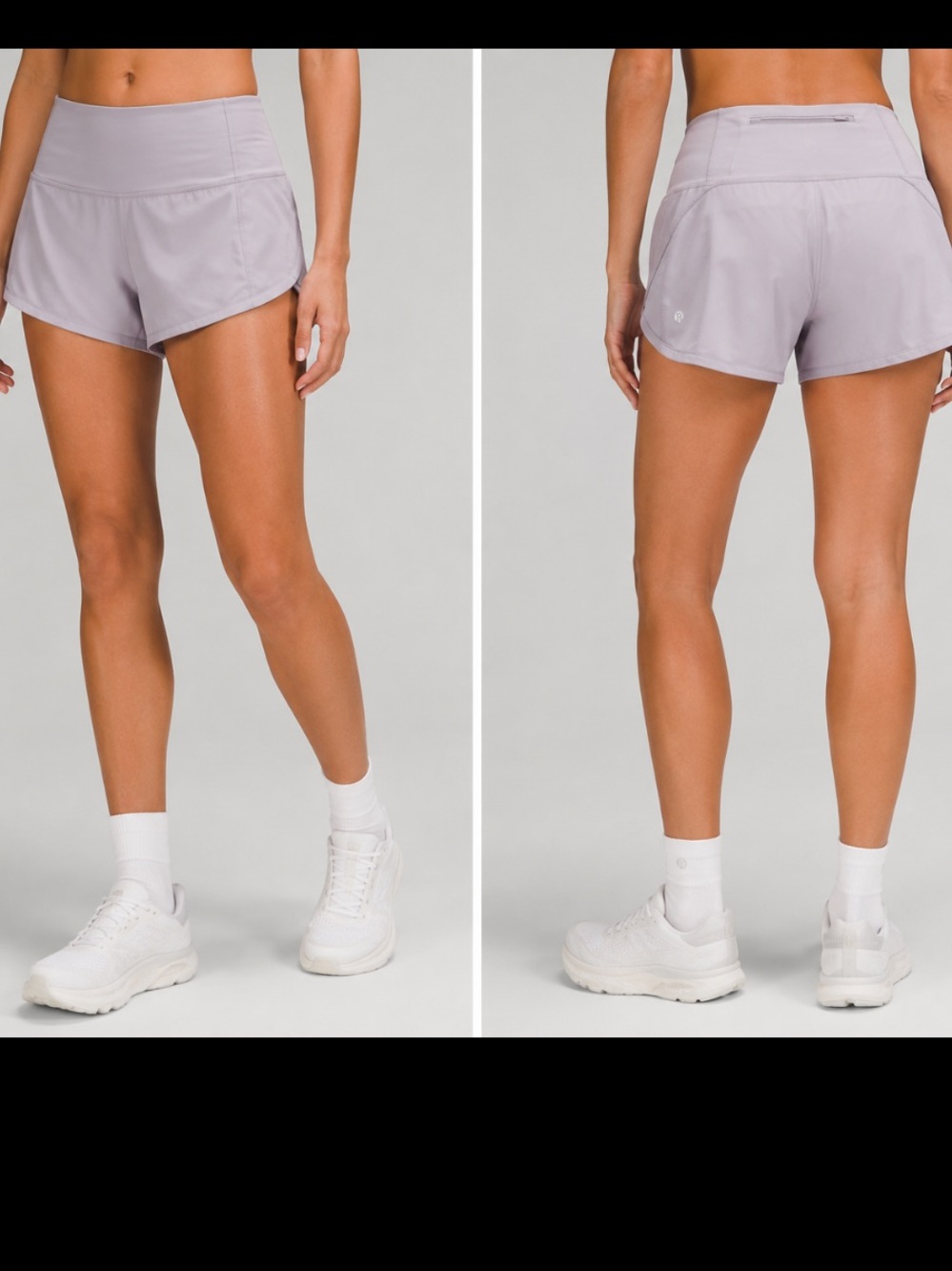 #031 Lululemon Speed Up HR Short 2.5" Silver Lilac Size 14 Like New